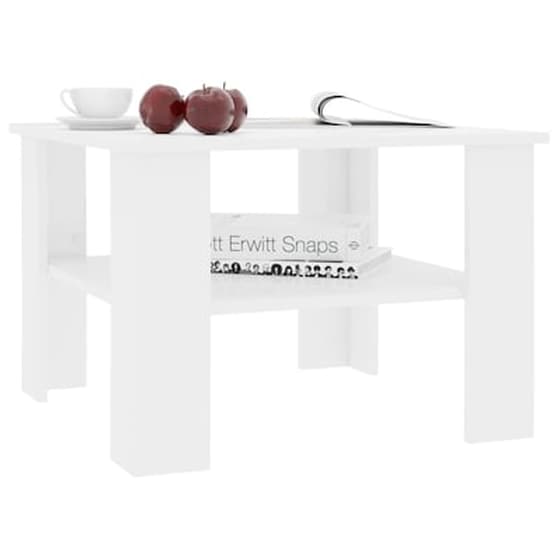 Τραπεζάκι Σαλονιού VidaXL από Μοριοσανίδα 60x60x42cm - Λευκό image 2