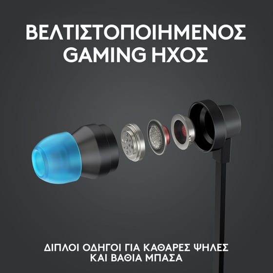 Logitech G G333 Gaming Earphones Μαύρα image 3
