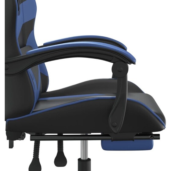 Καρέκλα Gaming VIDAXL 3143854 με Υποπόδιο από Τεχνητό Δέρμα - Μαύρο image 5