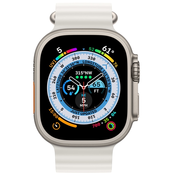 Apple Watch Ultra Titanium 49mm GPS + Cellular - White Ocean Band image 1