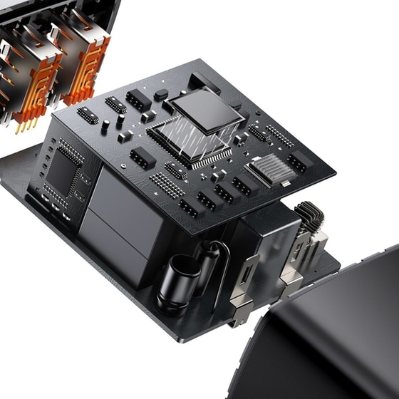 Φορτιστής Πρίζας Baseus CCXJ-E01 Usb-C/2xUsb 30W - Black image 6