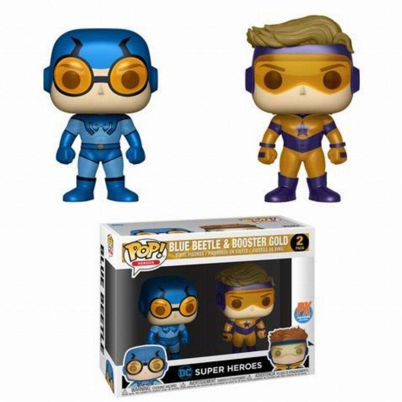 Φιγούρα Funko Pop! Heroes: DC Heroes - Blue Beetle And Booster Gold (Metallic) (2-Pack)