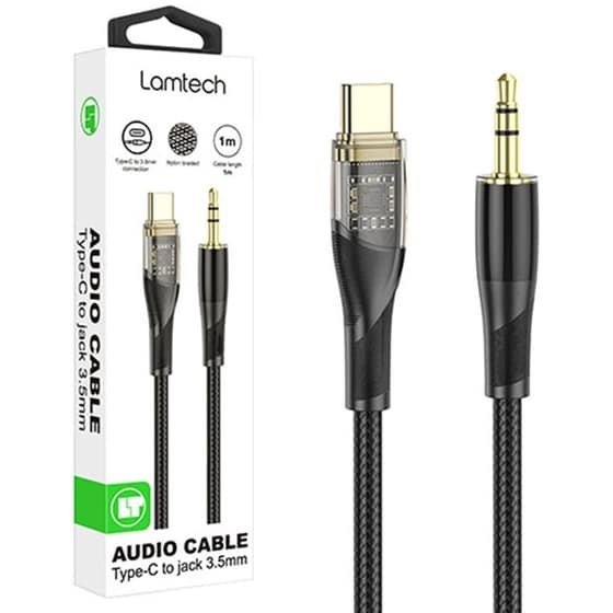 Καλώδιο Ήχου Lamtech Audio USB-C σε Jack 3.5mm 1m - Black (lam113386) image 0
