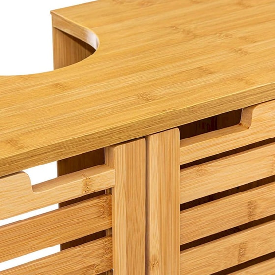 Ντουλάπι Μπάνιου Νιπτήρα Spitishop F-v Sicela Bamboo 160817 από Bamboo 60x28x80cm - Φυσικό image 3