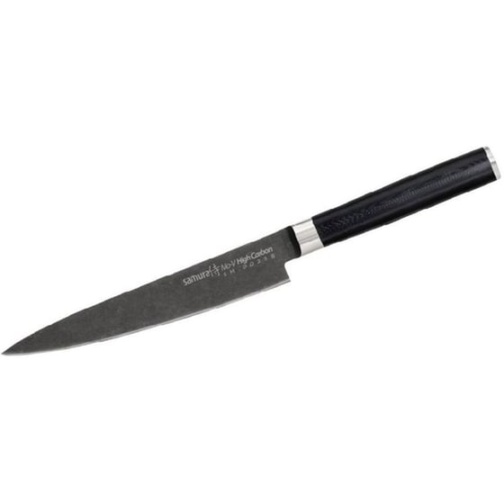 Μαχαίρι Γενικής Χρήσης Samura Mo-v Stonewash από Ανοξείδωτο Ατσάλι 15 cm - Μαύρο image 0