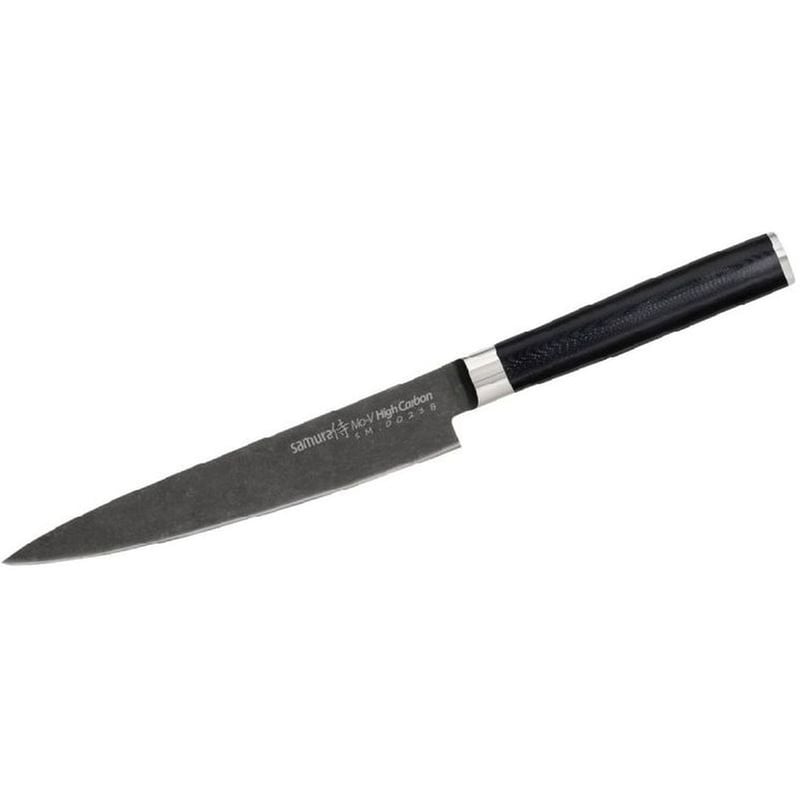 SAMURA Μαχαίρι Γενικής Χρήσης Samura Mo-v Stonewash από Ανοξείδωτο Ατσάλι 15 cm - Μαύρο
