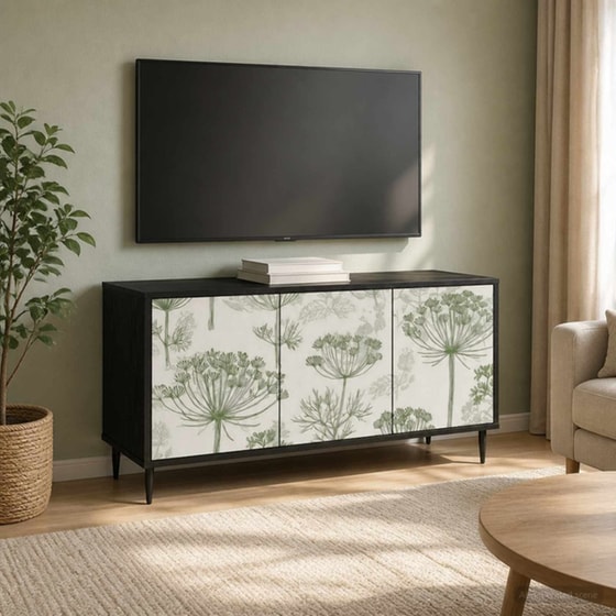 Έπιπλο Τηλεόρασης VidaXL GOTHA 102 x 33 x 51 cm - Μαύρη Δρυς image 1