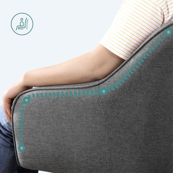 Καρέκλα Γραφείου Songmics Μεταλλική 64x64x93 cm - Γκρι image 2