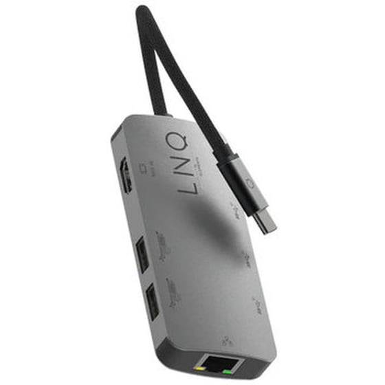 USB Hub Linq 8-Port LQ48022 - Γκρι image 1