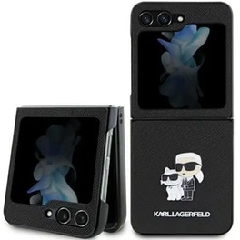 Θήκη Samsung Galaxy Z Flip 5 - Karl Lagerfeld Saffiano Karl & Choupette Pin - Black