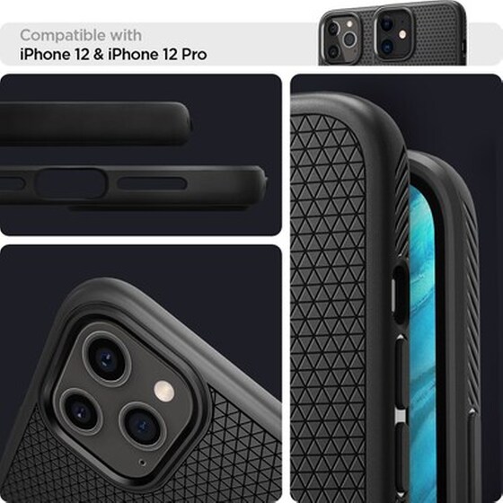Θήκη Apple iPhone 12 Pro Max - Spigen Liquid Air - Matte Black image 4