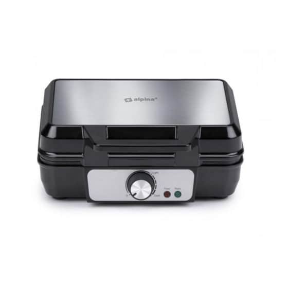 ALPINA Waffle Maker 1000 W 2 Θέσεων Ασημί Βαφλιέρα image 0
