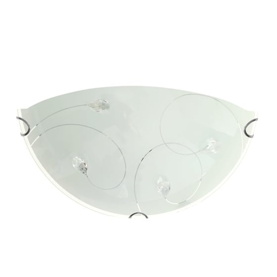 Απλίκα Τοίχου Aca Anya Ad998050 Γυάλινη 30x9x15 cm - Ασημί/Λευκή image 0