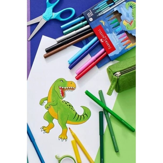 Μαρκαδόροι Ζωγραφικής Faber Castell Δεινόσαυρος Metallic (13 Τεμάχια) image 1