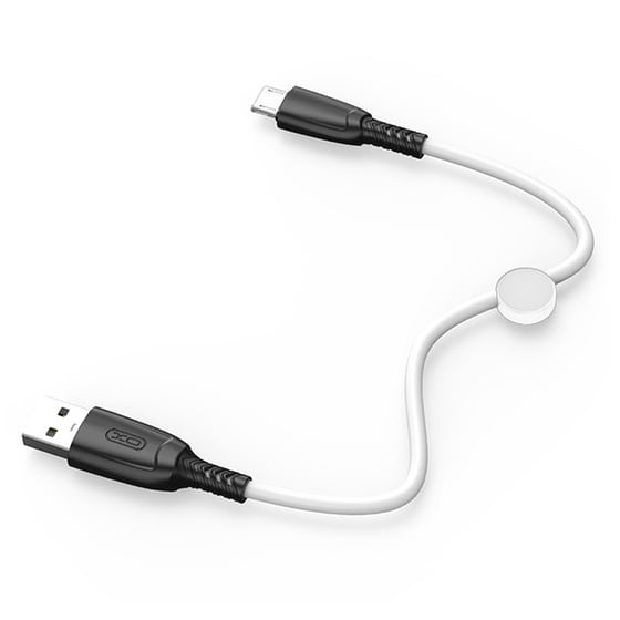 Καλώδιο XO NB247 USB-A Male σε micro USB Male 0.25m - Λευκό image 1