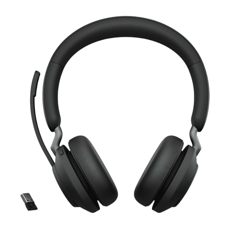 JABRA Ακουστικά Headset Jabra Evolve2 65 MS DUO με Μικρόφωνο - Μαύρο