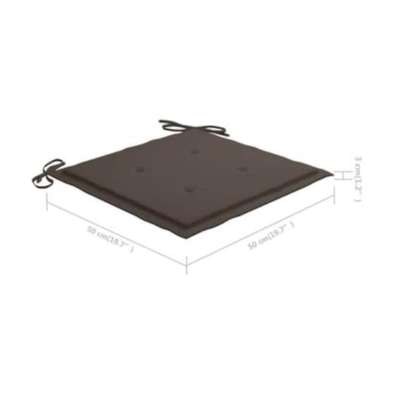 Σετ Καρέκλες κήπου VIidaXL Ξύλινες 4 τμχ- Γκρι/Taupe image 2