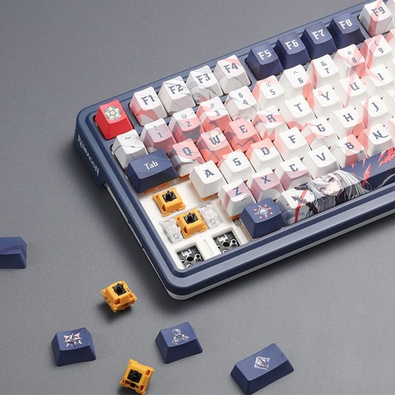 Redragon Eisa K686AK Gaming Μηχανικό Ασύρματο 2.4 GHz/Bluetooth Πληκτρολόγιο RGB Μπλε (US) image 8