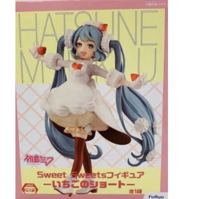Vocaloid Pvc Statue Hatsune Miku Strawberry Short Sweet Tea Time 17 Cm