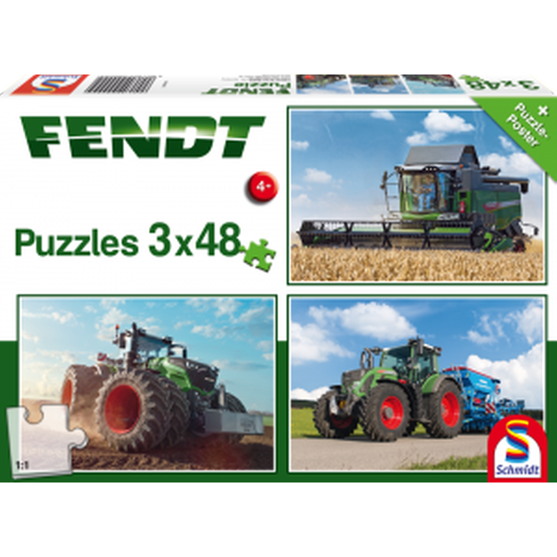 SCHMIDT SPIELE Παζλ Schmidt 56221 Fendt 3x48 Pcs (144 Κομμάτια)