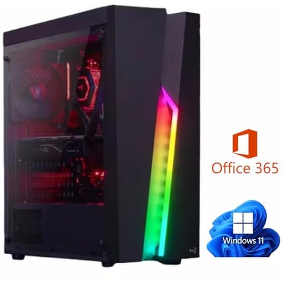 Desktop Vengeance Hellfire-x1 Aerocool Edition (Ryzen-5-5500/16GB/512GB SSD/GeForce RTX 4060/Win11Home) + Microsoft Office 365 image 0