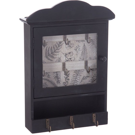 Κλειδοθήκη Spitishop Ξύλινη 20x5.5x28.5 cm - Μαύρη image 0