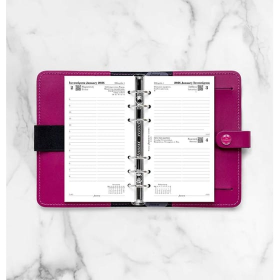Ανταλλακτικά Φύλλα Ημερολογίου Filofax 2026. Greek Personal Ημερήσιο image 3