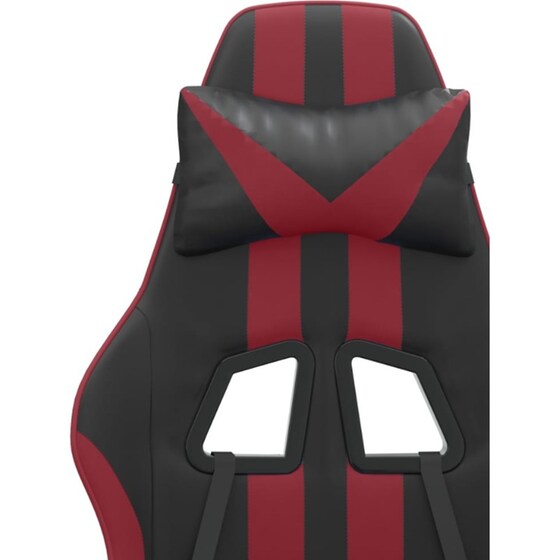 Καρέκλα Gaming VIDAXL 3143837 με Υποπόδιο από Τεχνητό Δέρμα - Μαύρο image 8