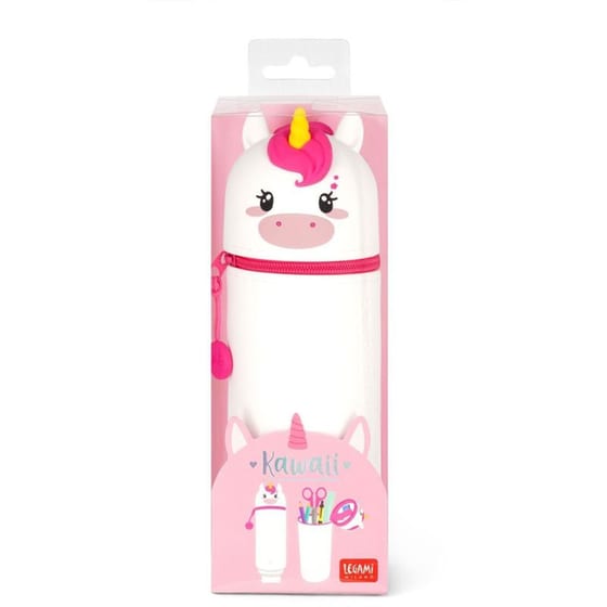 Κασετίνα Βαρελάκι Legami Σιλικόνης 2 in 1 Kawaii Unicorn image 4