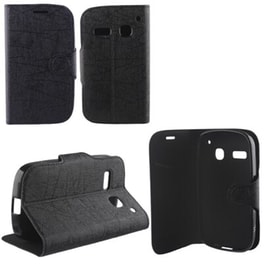 Θήκη Alcatel Pop C3 - Volte-Tel Line TPU Book Cover - Stand Black