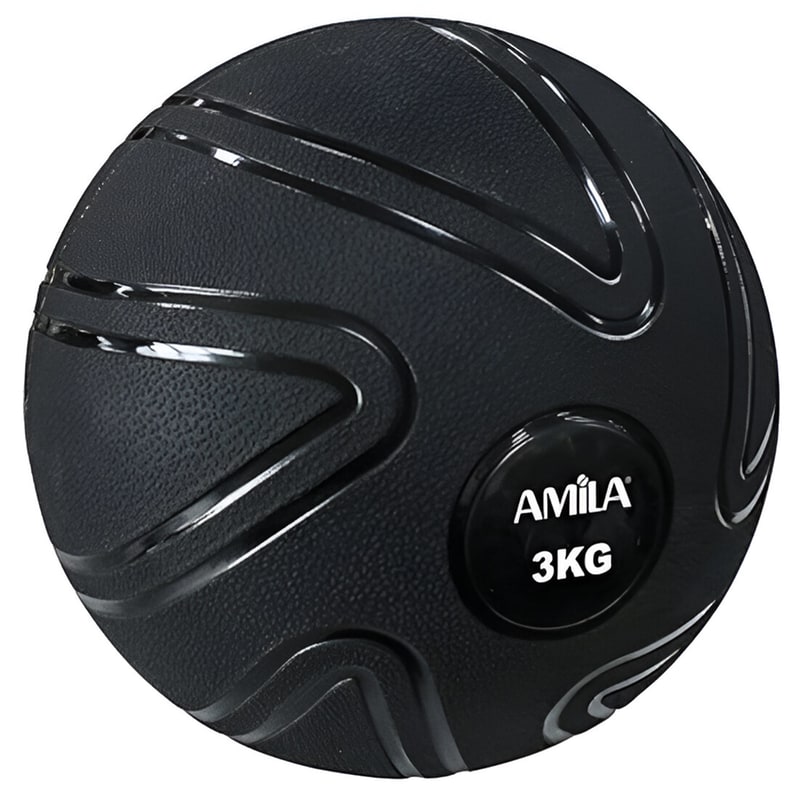 AMILA Μπάλα Medicine Amila Slam Ball 90803 PVC 3kg - Μαύρο