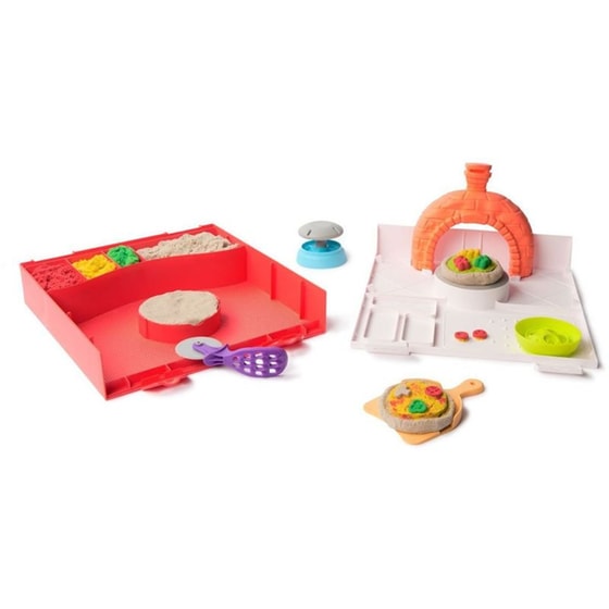 Kinetic&nbsp;Sand&nbsp;Παιχνίδι Κατασκευών με Άμμο Pizza Workshop image 1