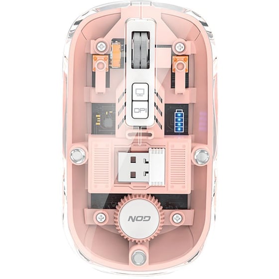 Nod Cyber Rechargeable Ασύρματο Ποντίκι Pink image 0