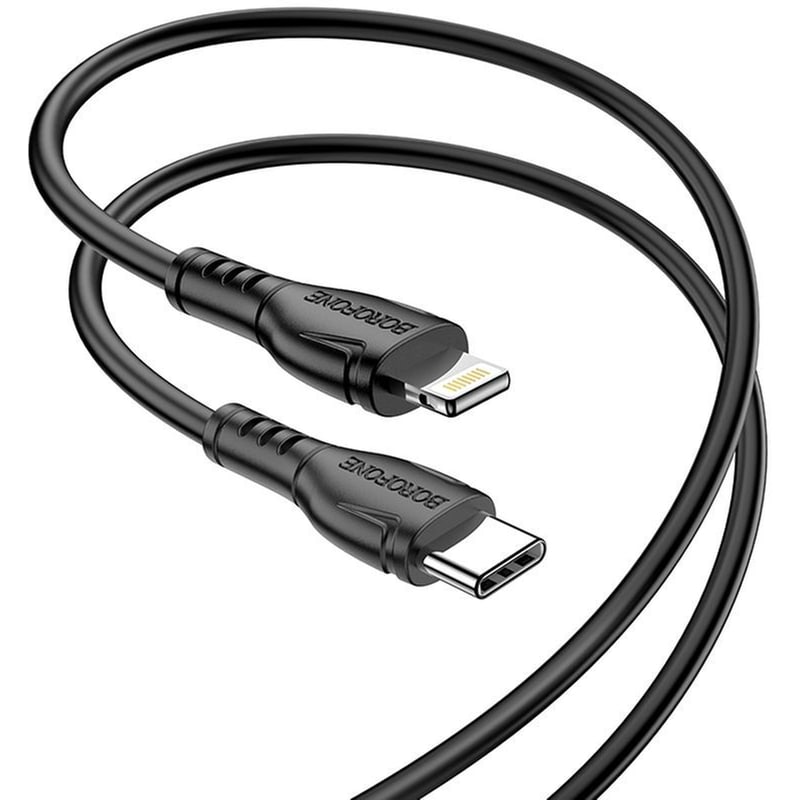 BOROFONE Καλώδιο δεδομένων Borofone BX51 USB-C σε Lightning 12W 2.4A 1m - Μαύρο