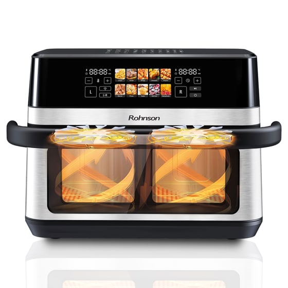 ROHNSON R-2882 με Αποσπώμενο Κάδο 2200 W 12 L Μαύρο Φριτέζα Αέρος image 1