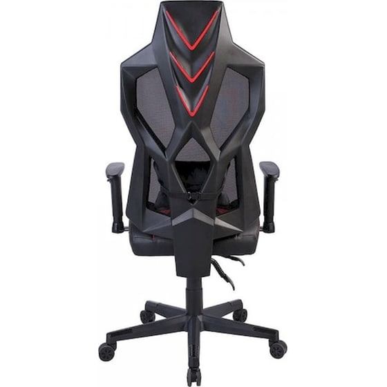 Καρέκλα Γραφείου/ Gaming 24Mall Raider Pro LED RGB από Ύφασμα Mesh - Μαύρο/ Κόκκινο image 6