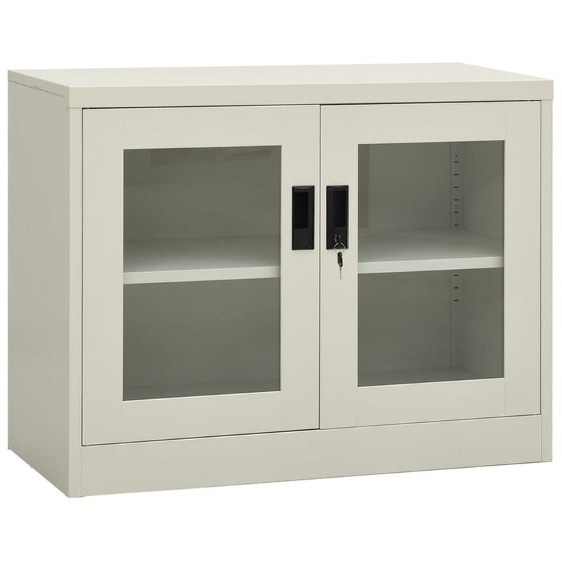 Ντουλάπι Γραφείου VidaXL από Ατσάλι 90x40x70 cm - Ανοιχτό Γκρι