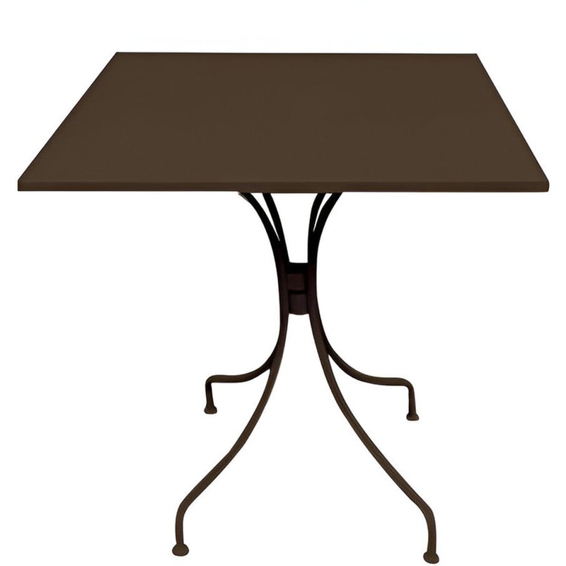 WOODWELL Τραπέζι Εξωτερικού Χώρου Woodwell c36352 από Μέταλλο70x70x71 cm - Καφέ