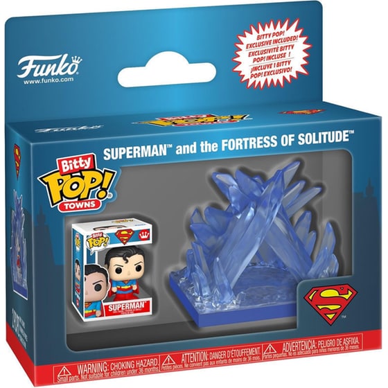 Funko Bitty Pop! Towns - DC Super Heroes - Superman and the Fortress of Solitude image 0