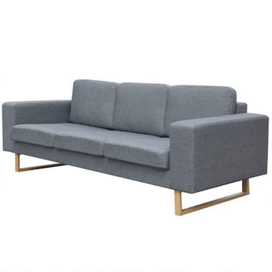Τριθέσιος Καναπές VidaXL 200x82cm - Ανοιχτό Γκρι image 1