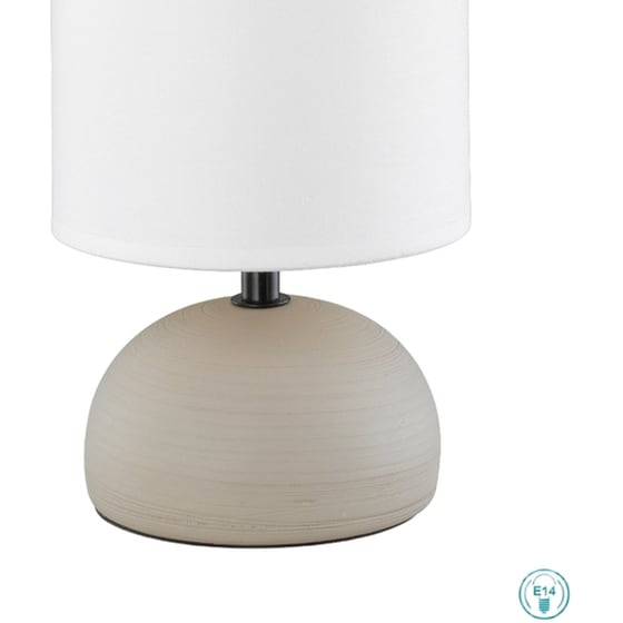 Trio Lighting Luci Κεραμικό Πορτατίφ για Ντουί E14 με Λευκό Καπέλο και Γκρι ΒάσηΚωδικός: R50351025 image 0