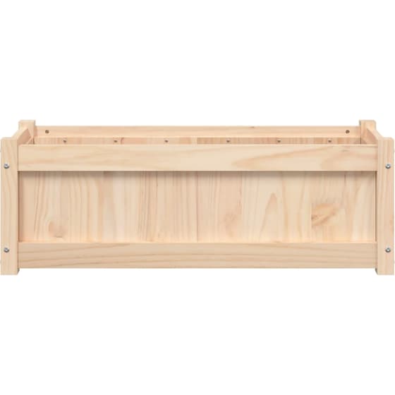 Ζαρντινιέρα VidaXL από Μασίφ Ξύλο Πεύκου 90x31cm - Μπεζ image 3