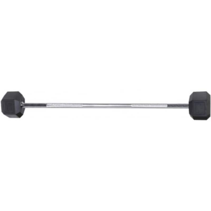 AMILA Μπάρα Ενδυνάμωσης με Fixed Βάρος Amila 117 cm 10 kg - Ασημί