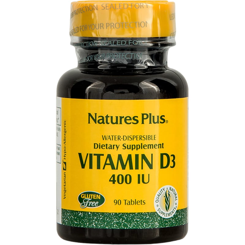 Natures Plus Vitamin D3 400IU - 90 ταμπλέτες