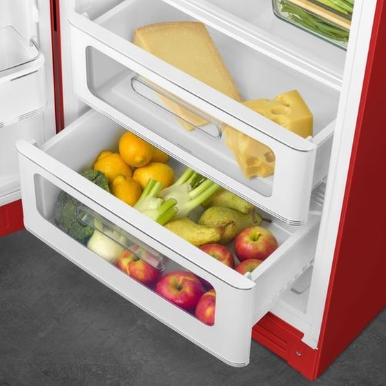SMEG FAB28LRD6 270 Lt Κόκκινο Ψυγείο Μονόπορτο image 5