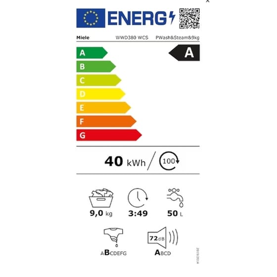 MIELE WWD380 WCS PWash&Steam 9kg 1.400 Στροφές Λευκό με Wi-Fi Πλυντήριο Ρούχων image 4