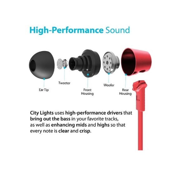 Handsfree iLuv City Lights Κόκκινο image 2