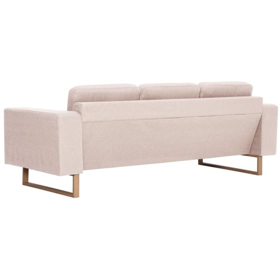 Τριθέσιος Καναπές VidaXL 200x82cm - Κρεμ image 3