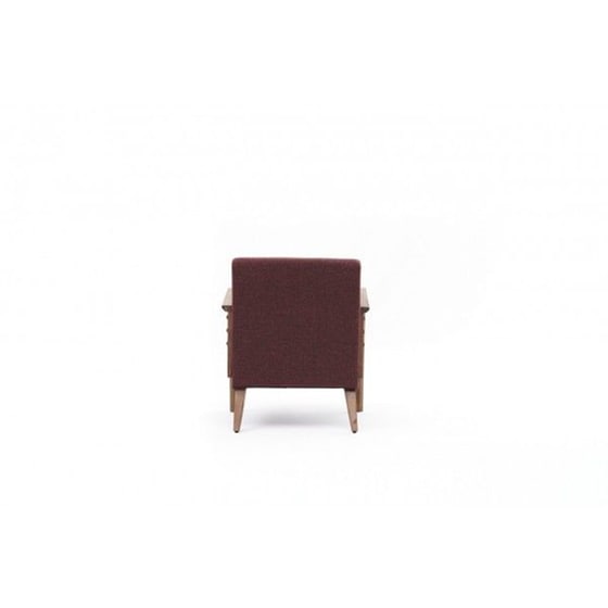 Πολυθρόνα 24mall Caesar από Ύφασμα/Ξύλο 69x80x83 cm - Κόκκινη image 2