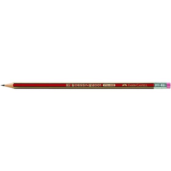 Μολύβι Faber Castell Dessin με Γόμα HB Κόκκινο image 0